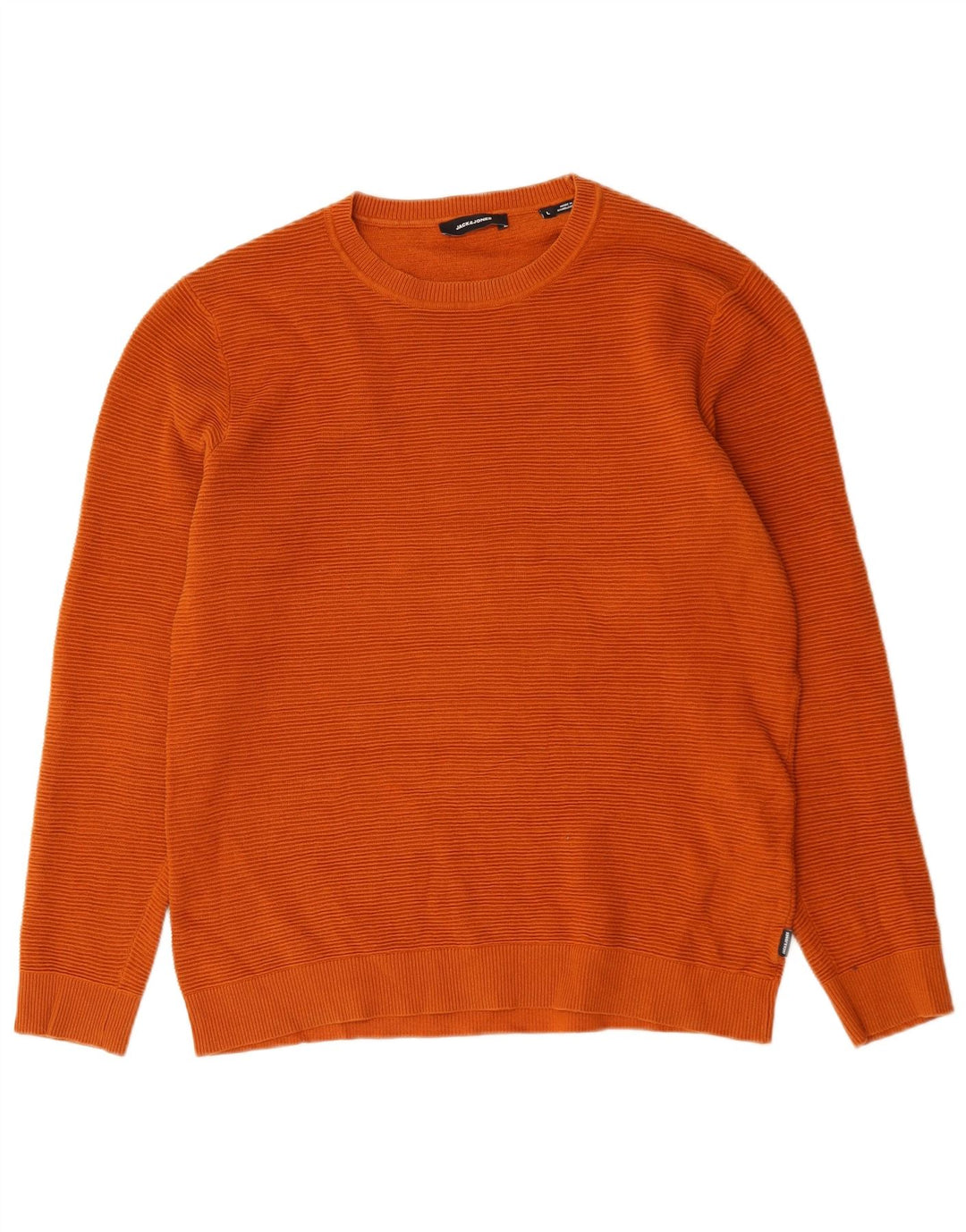Jack & Jones Pull à col rond pour homme en coton orange Taille L