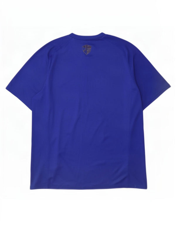Nike T-shirt Dri Fit pour homme XL Bleu Colorblock Polyester