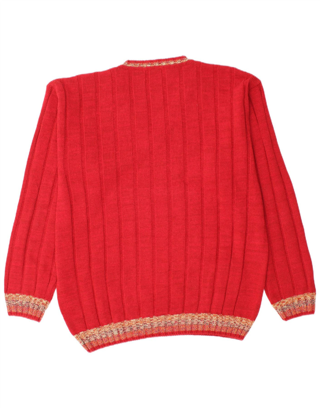 Dardano Pull col V pour homme en laine rouge 2XL