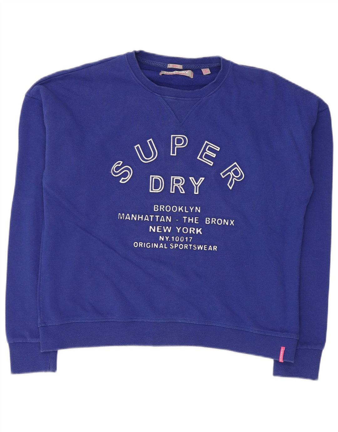 Superdry Sweat-shirt surdimensionné graphique pour femme UK 14 Bleu moyen
