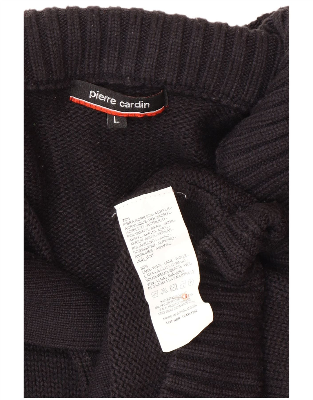 PIERRE CARDIN Pull Cardigan Homme Grand Bleu Marine Acrylique