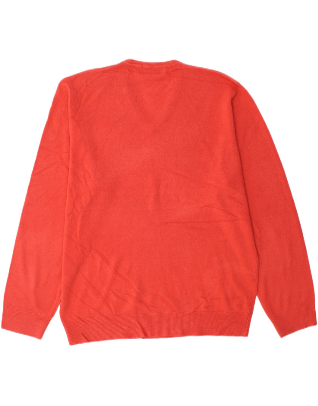 MARKS & SPENCER Pull Col V Blue Harbour Homme XL Rouge Acrylique