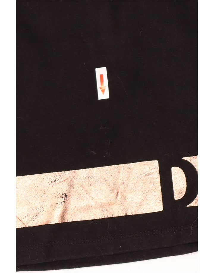 Dkny Sweat-shirt court surdimensionné pour femme UK 10 Petit colorblock noir