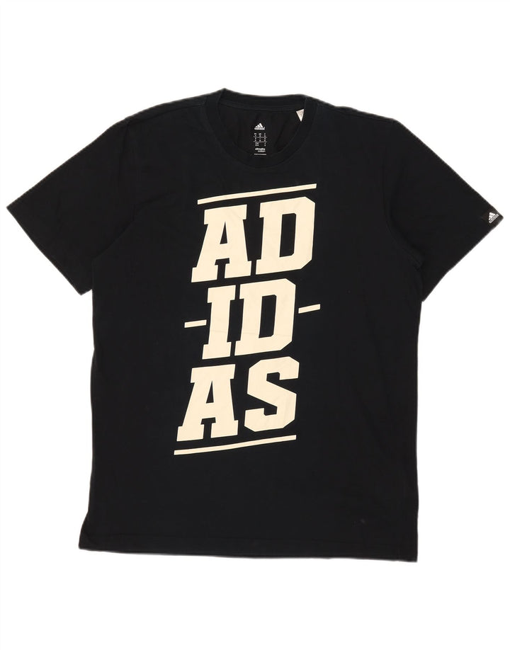 Adidas Hommes Climalite Graphic T-Shirt Haut Noir Moyen Coton