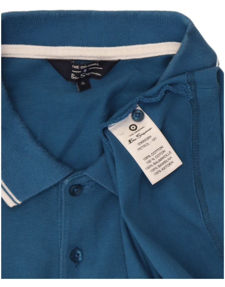 Ben Sherman Polo Homme XL Bleu Coton