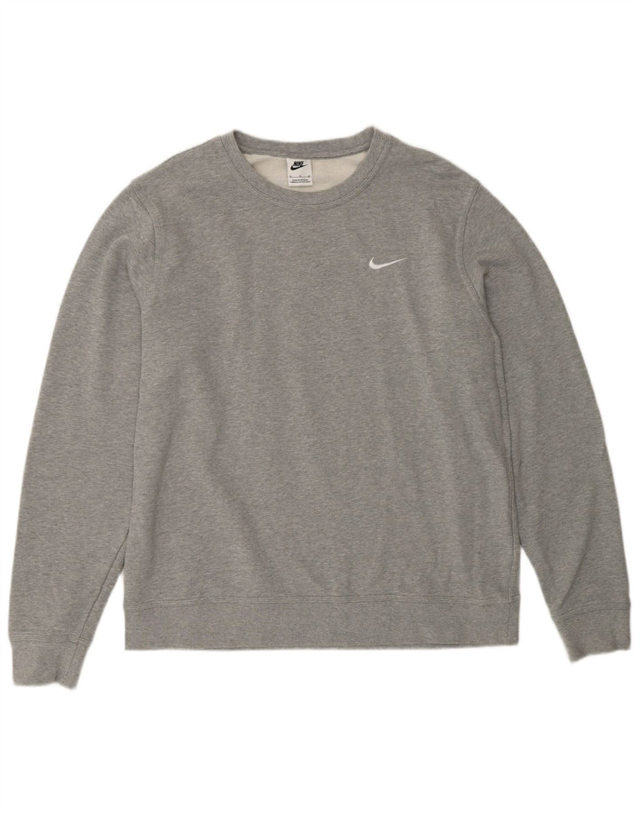 Nike Homme Sweatshirt Jumper XL Gris Moucheté Coton