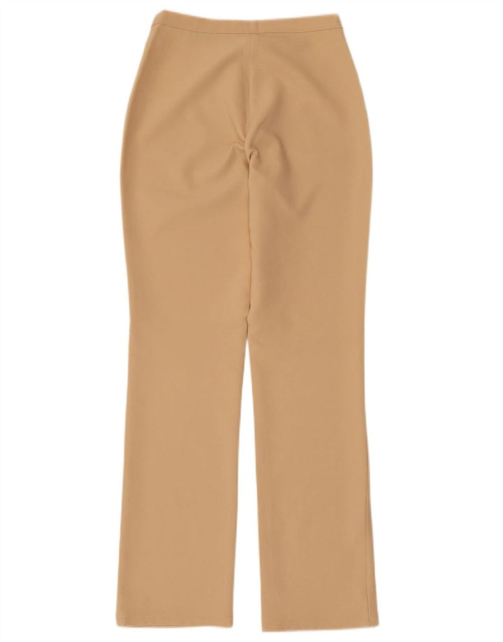BENETTON Pantalon décontracté droit pour femme IT 40 Small W26 L30 Beige