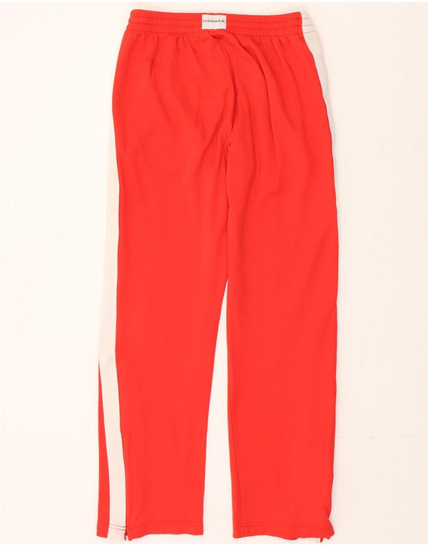 Calvin Klein Pantalon de survêtement pour femme UK 10 Petit coton color block rouge