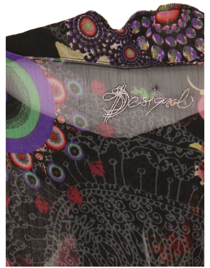 Desigual Chemisier transparent pour femme UK 42 Medium Multicolore Floral