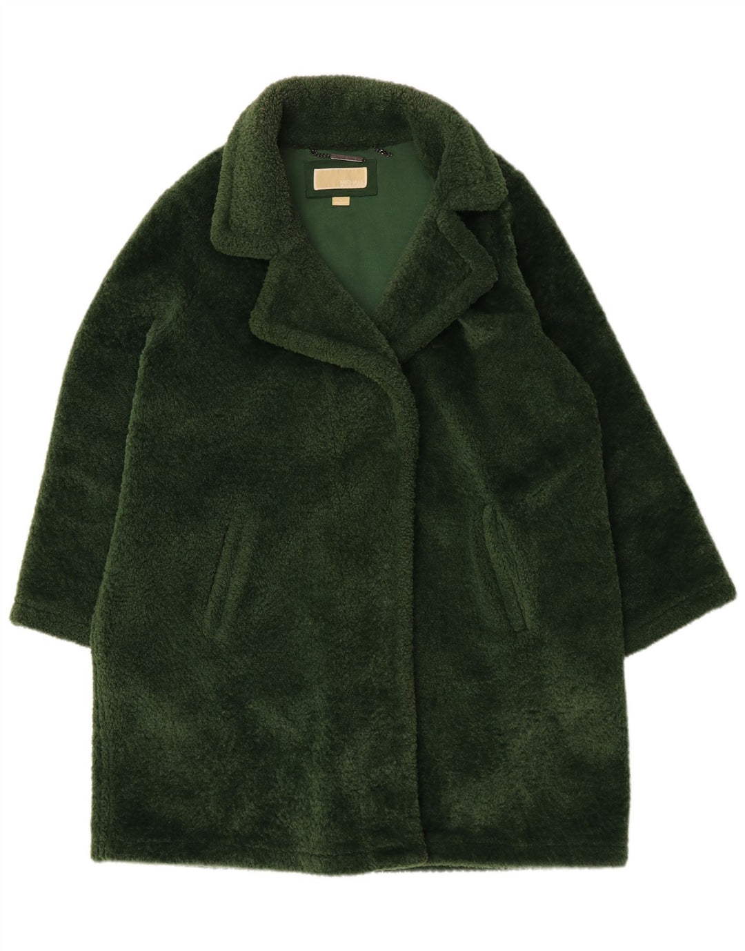 MICHAEL KORS Manteau surdimensionné en fausse fourrure pour femme UK 18 XL Vert Polyester