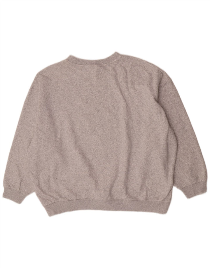 Adidas Sweat-shirt surdimensionné pour femme UK 14 Grand coton gris