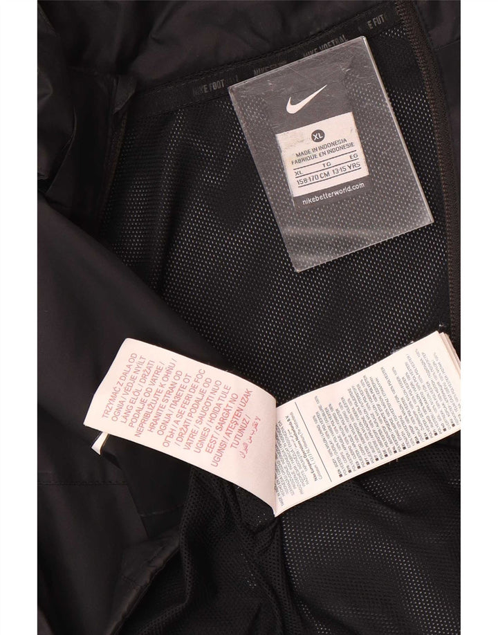 Nike Veste de pluie à capuche pour garçon 13-14 ans XL Noir Nylon