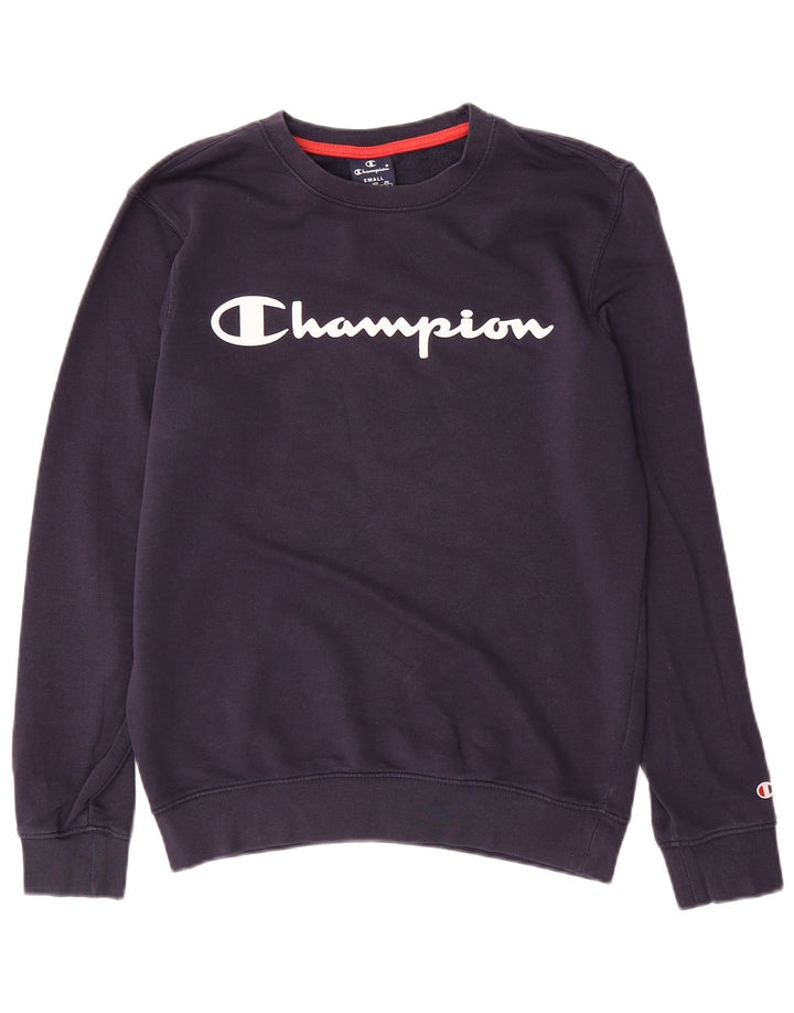Champion Sweat-shirt graphique pour homme en coton bleu marine Taille S