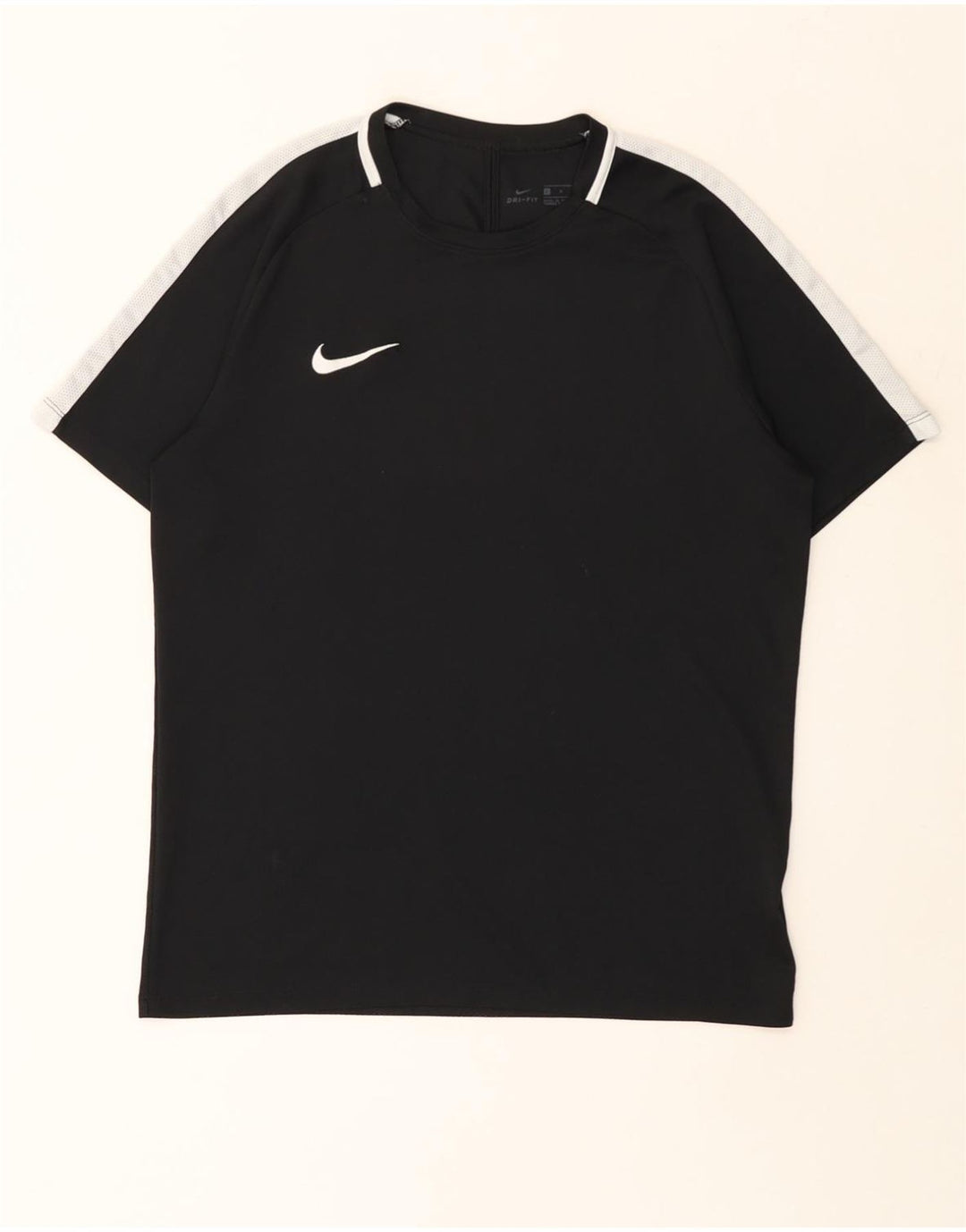 NIKE Womens Dri Fit T-Shirt Top UK 16 Large Noir Colorblock Polyester
