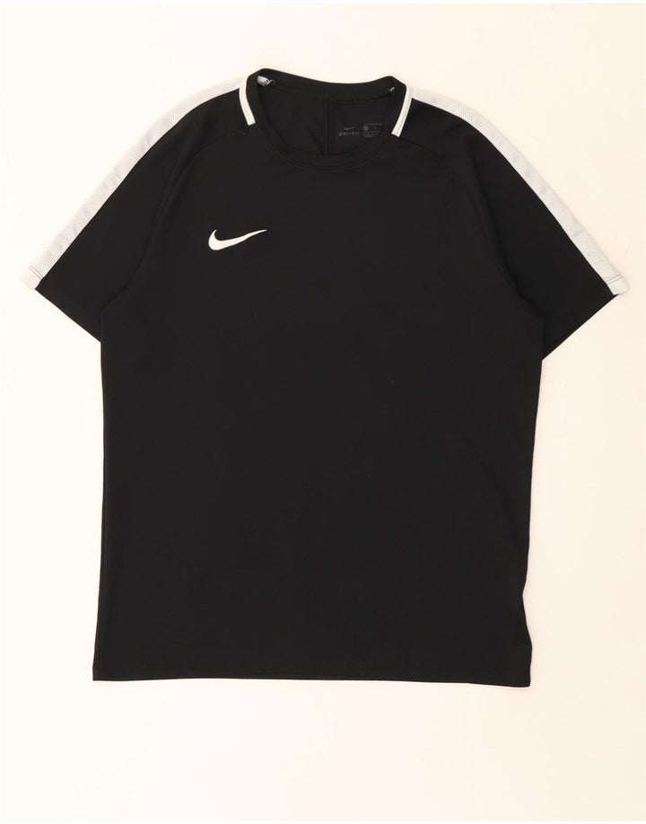 NIKE Womens Dri Fit T-Shirt Top UK 16 Large Noir Colorblock Polyester