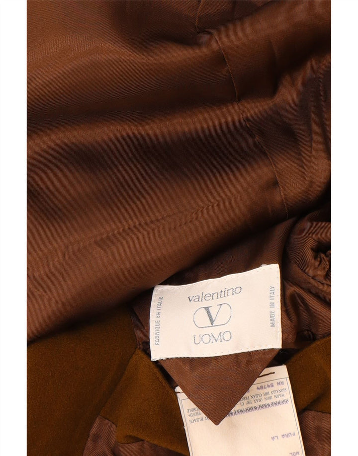 Valentino Veste Blazer 2 Boutons Homme IT 52 XL Marron Laine Vierge