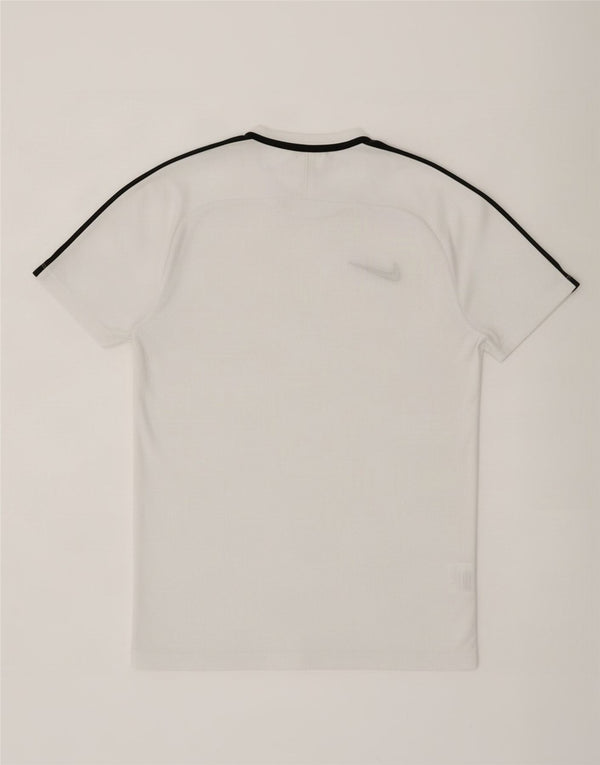 Nike Mens Dri Fit T-Shirt Top Medium White Colourblock Polyester