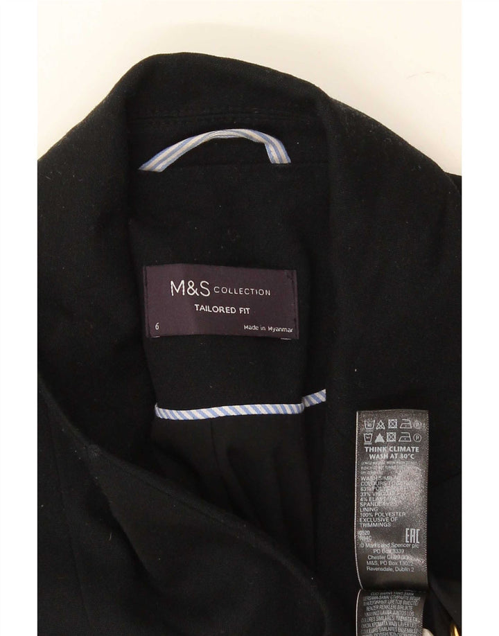 Marks & Spencer Veste blazer coupe ajustée pour femme UK 6 XS Noir
