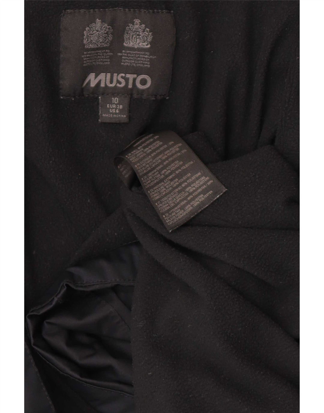 Musto Veste coupe-vent surdimensionnée à capuche pour femme UK 10 Small Noir