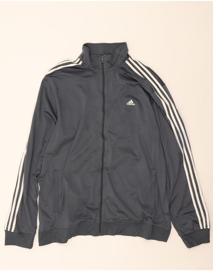 Adidas Hommes Climalite Survêtement Top Veste 2XL Gris Polyester