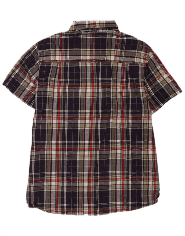Mountain Warehouse Chemise à manches courtes pour homme Bleu marine à carreaux