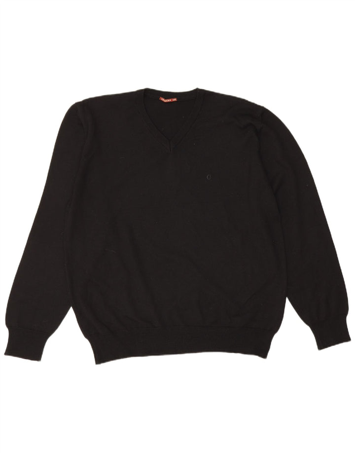Carrera Pull col V pour homme 2XL Noir Laine