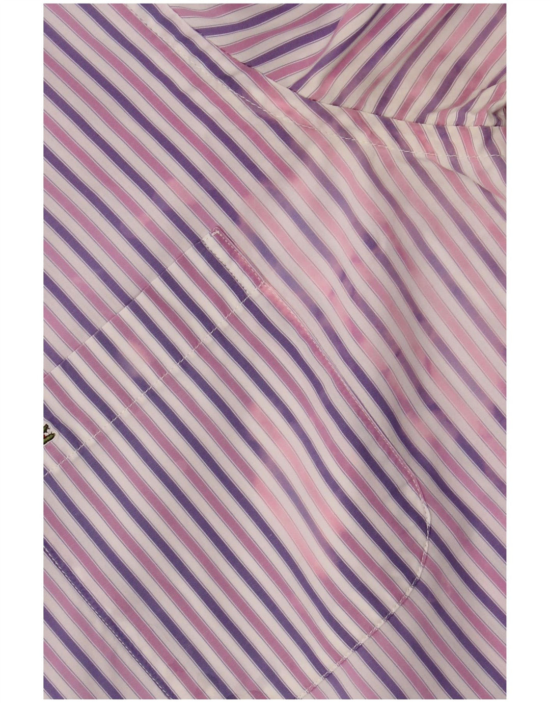 LACOSTE Chemise Homme Taille 39 Coton Rayé Violet Moyen