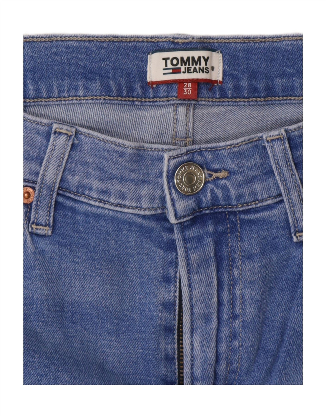 TOMMY HILFIGER Jean Slim Femme W28 L26 Bleu Coton