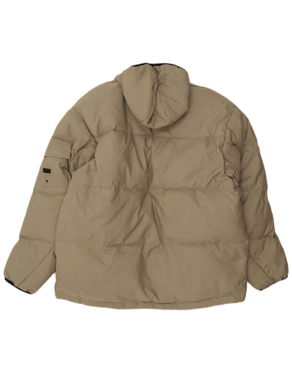 PEPE JEANS Veste matelassée à capuche pour homme UK 40 Large Vert Polyester