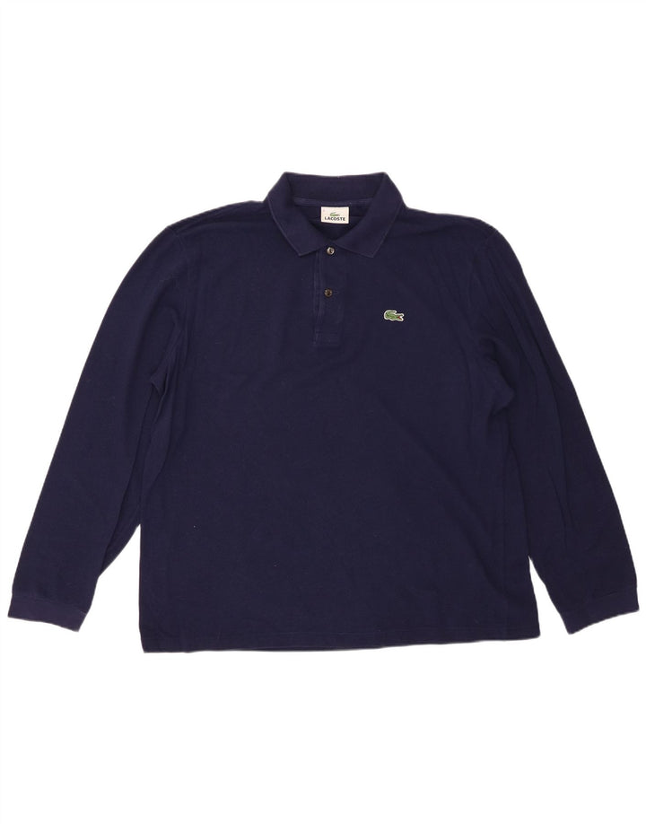 LACOSTE Polo à manches longues homme taille 5 grand coton bleu marine