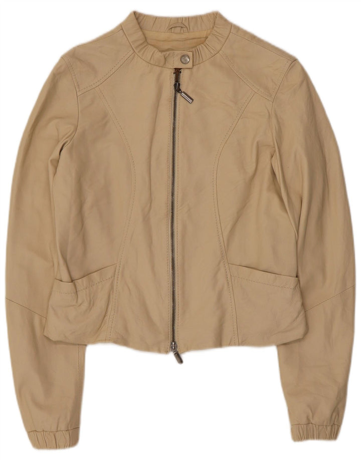 CONBIPEL Veste en Cuir Femme IT 42 Cuir Beige Moyen