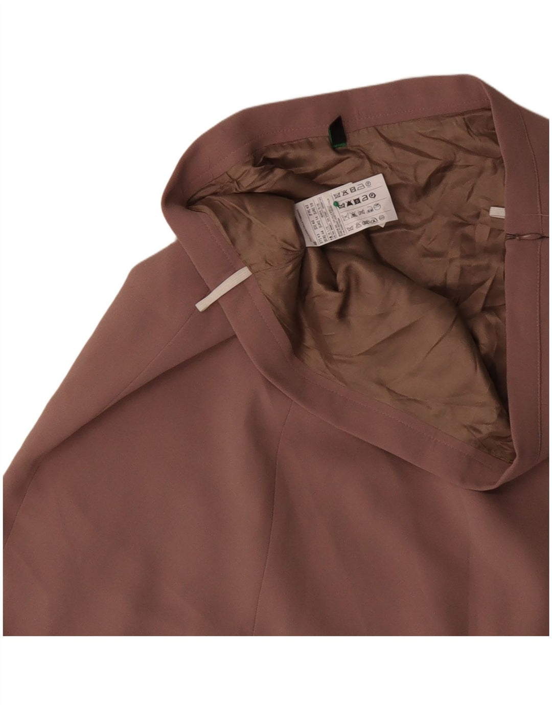 BENETTON Jupe trapèze pour femme UK 14 Large W34 Rose Floral Polyester