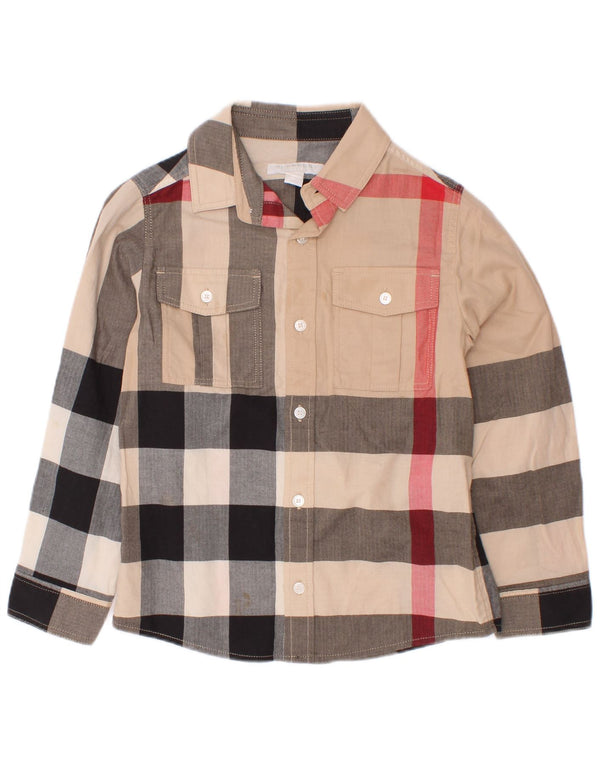 Burberry Chemise Garçon 5-6 ans Coton à Carreaux Multicolore