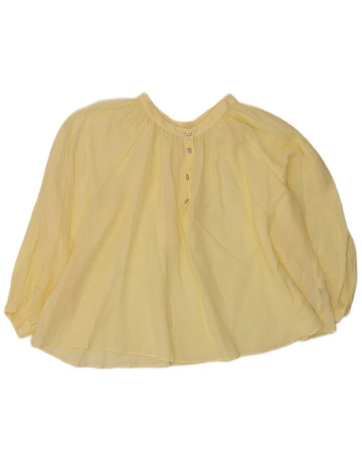 Zara Chemisier surdimensionné à manches longues pour femme UK 14 Jaune moyen