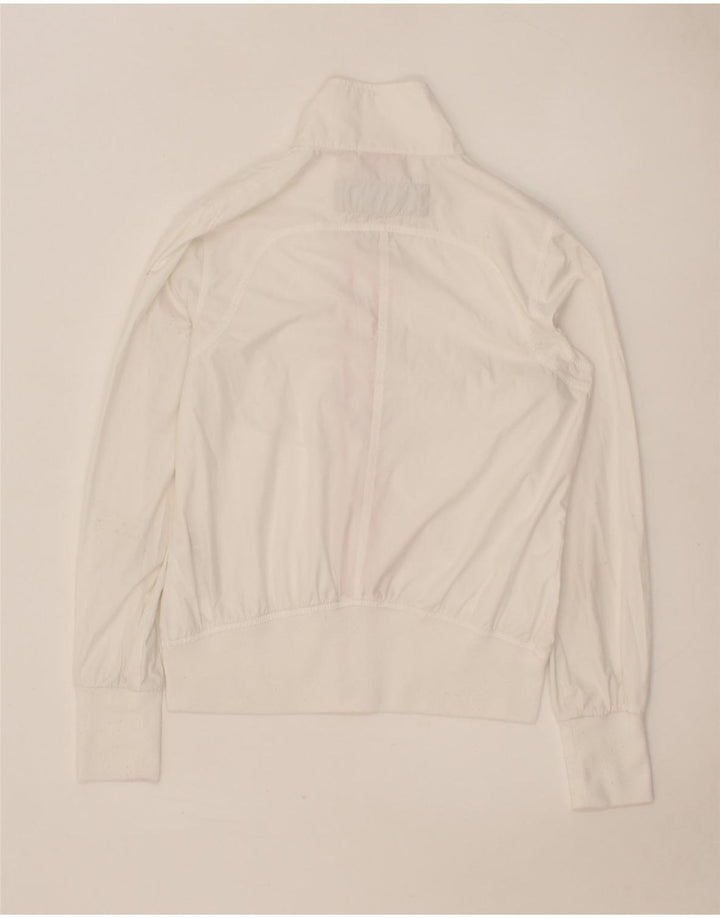 PUMA Womens Bomber Jacket UK 10 Small White Polyester Vintage Puma and Second-Hand Puma from Messina Hembry 