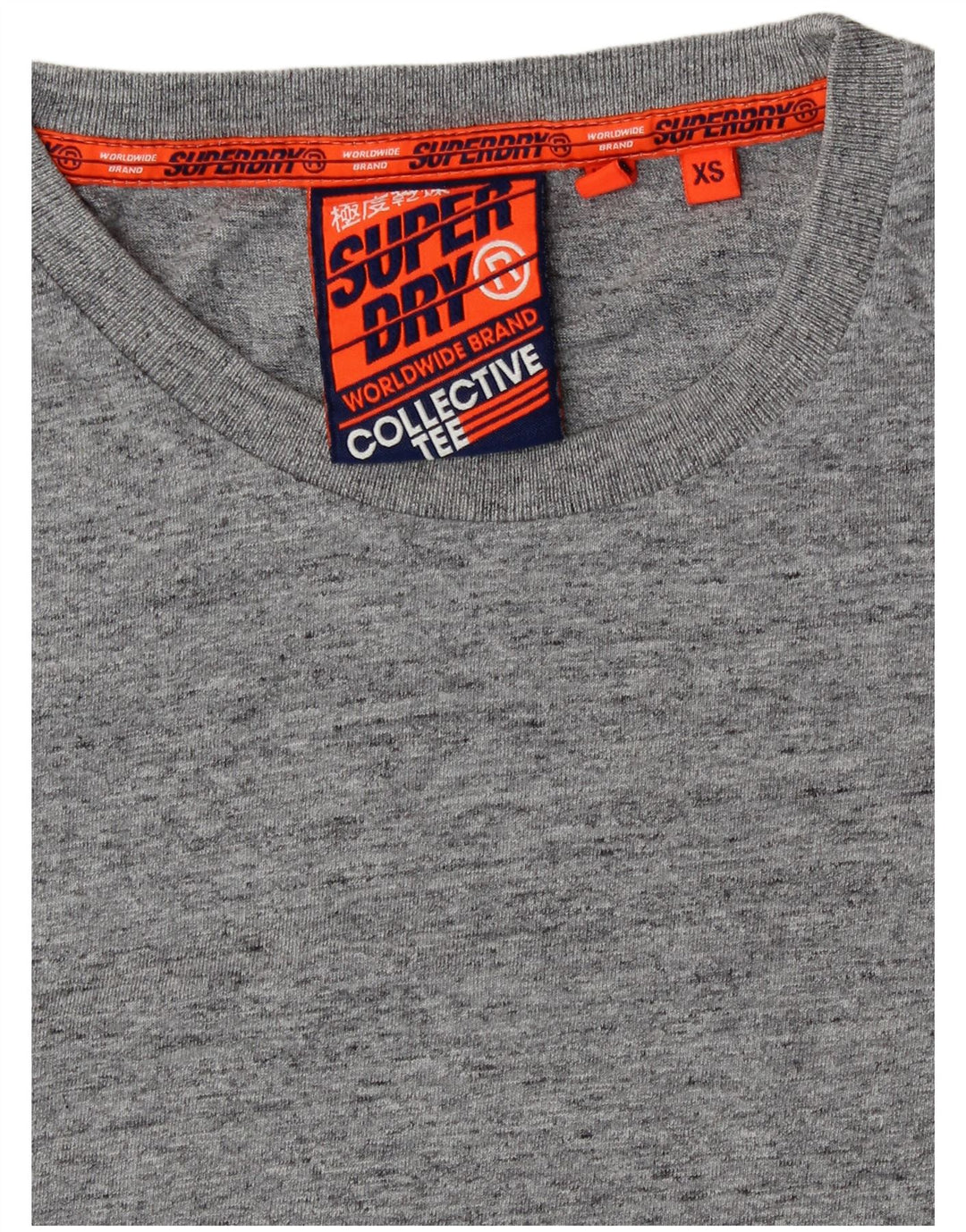 Superdry T-Shirt Top XS Gris Moucheté Coton Homme