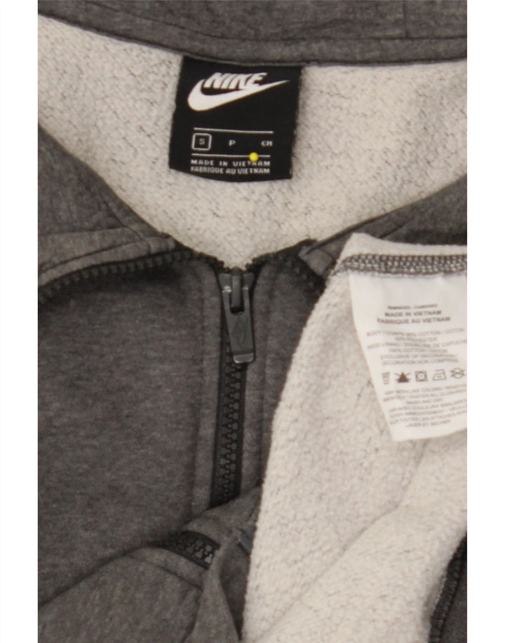NIKE Pull à capuche zippé pour homme Petit coton gris