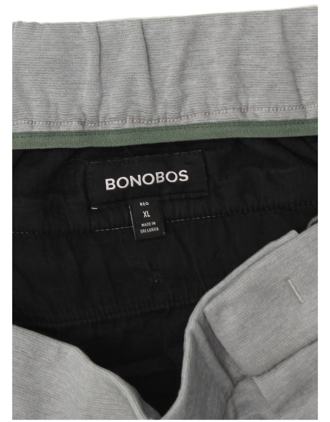 BONOBOS Pantalon Chino Slim Homme XL W40 L29 Gris Polyester
