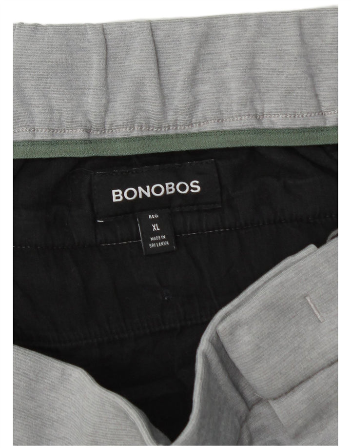 BONOBOS Pantalon Chino Slim Homme XL W40 L29 Gris Polyester