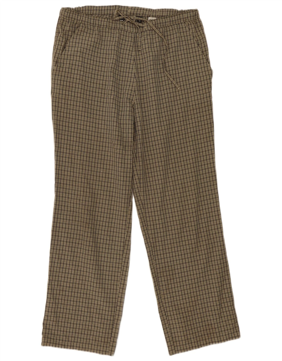 Rohan Pantalon Chino Droit Femme Moyen W30 L30 Kaki à Carreaux Polyester