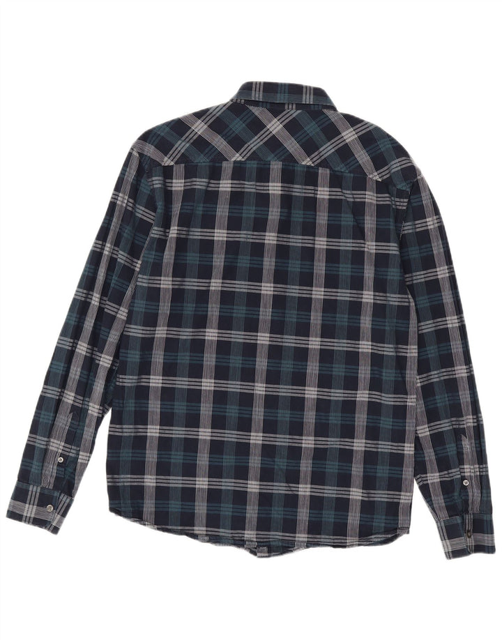 Penguin Chemise Homme Grand Carreau Bleu Marine Coton