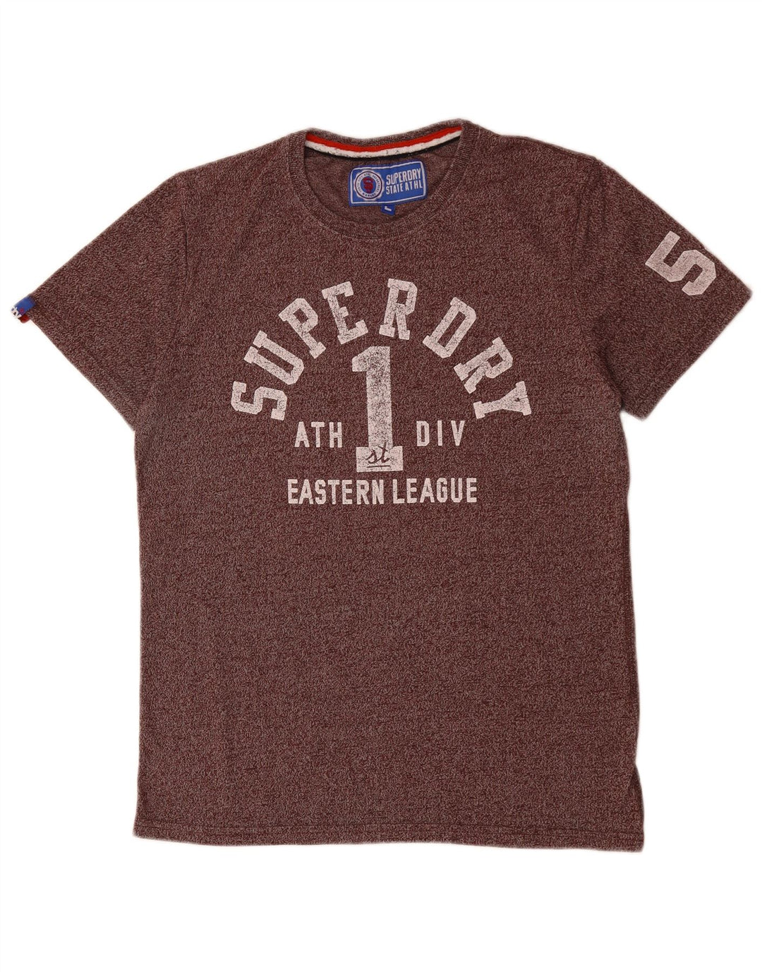 SUPERDRY Homme T-Shirt Graphique Haut Large Violet Moucheté Coton