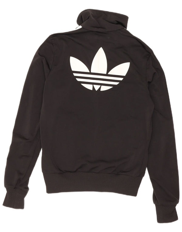 Adidas Femmes Graphique Survêtement Top Veste EU 36 Petit Noir Polyester