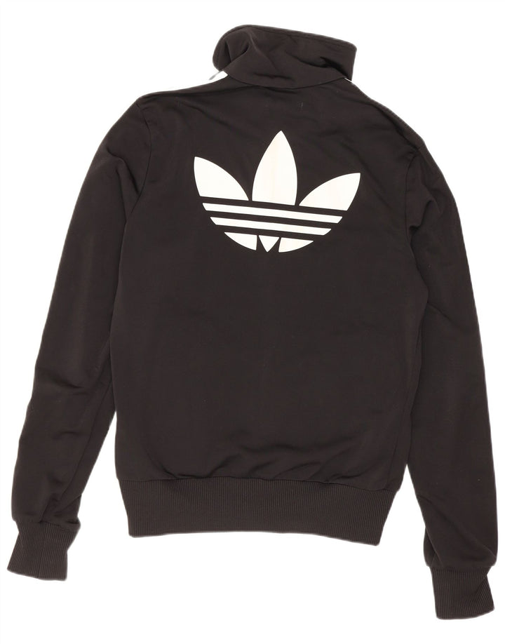 Adidas Femmes Graphique Survêtement Top Veste EU 36 Petit Noir Polyester