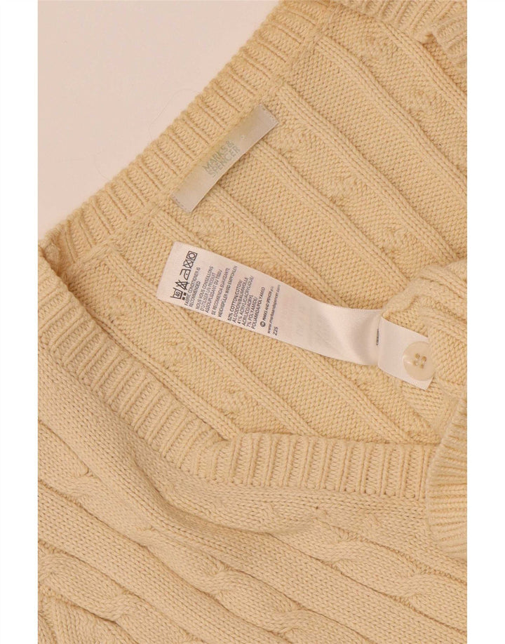 Marks & Spencer Cardigan pour femme en coton beige moyen UK 12
