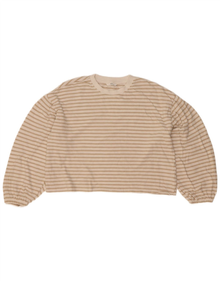 Marks & Spencer Haut oversize à manches longues pour fille 13-14 ans Beige rayé