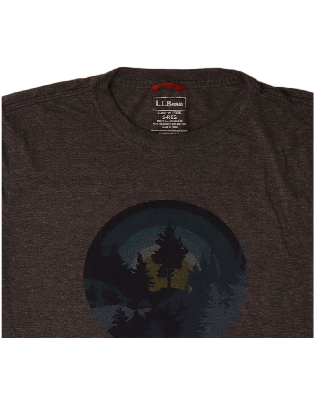 L.L.BEAN T-shirt graphique légèrement ajusté pour homme, petit gris moucheté