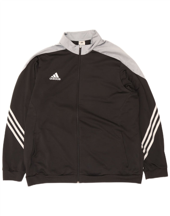 Adidas Veste de survêtement pour homme 2XL Noir Colourblock Polyester