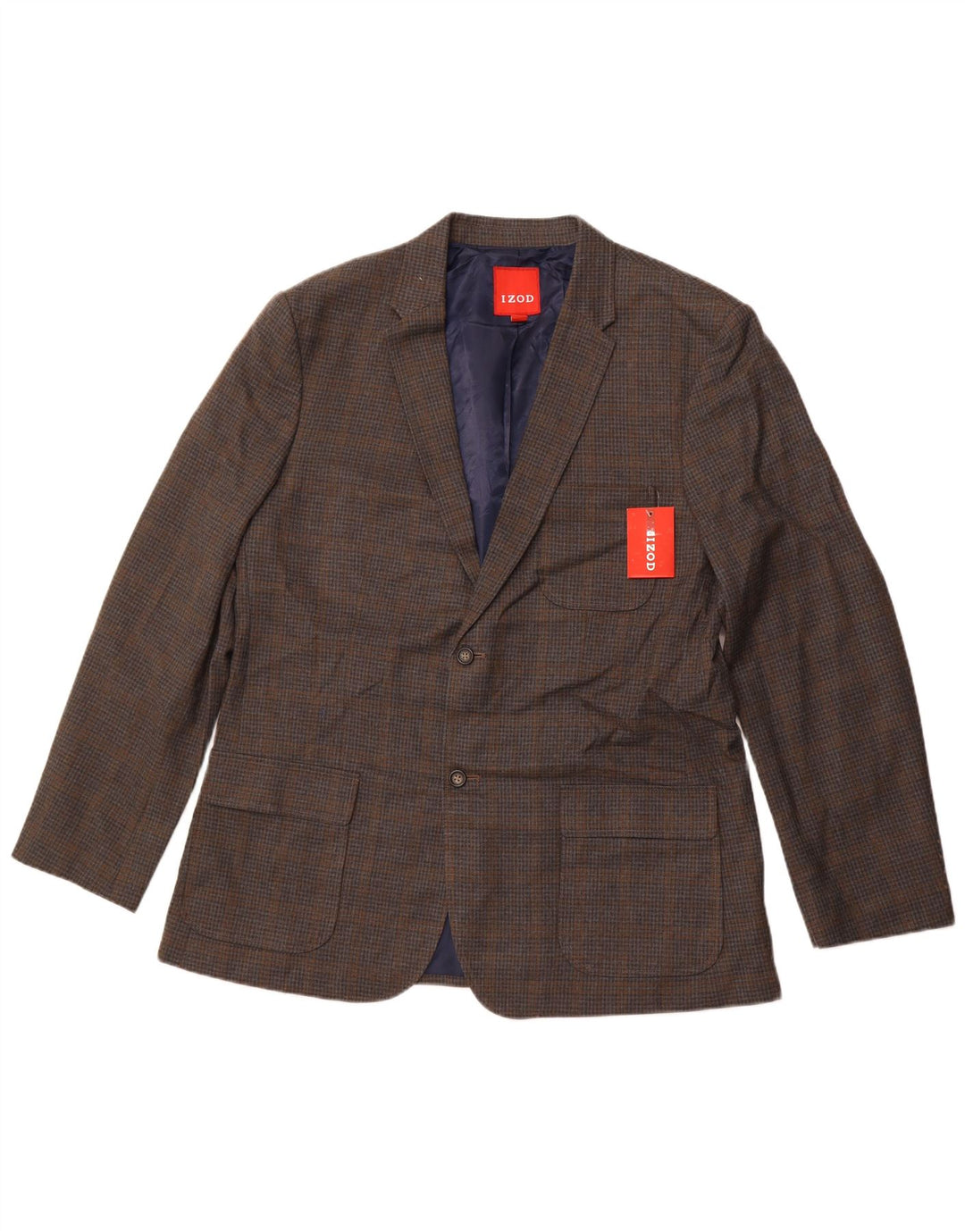 IZOD Veste Blazer 2 Boutons Homme UK 42 XL Gris Carreaux Polyester