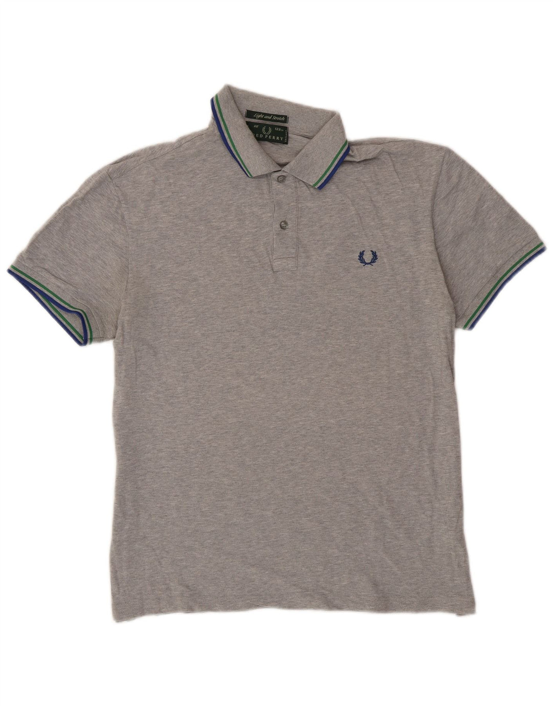 Fred Perry Polo Homme Large Gris Rayé Coton